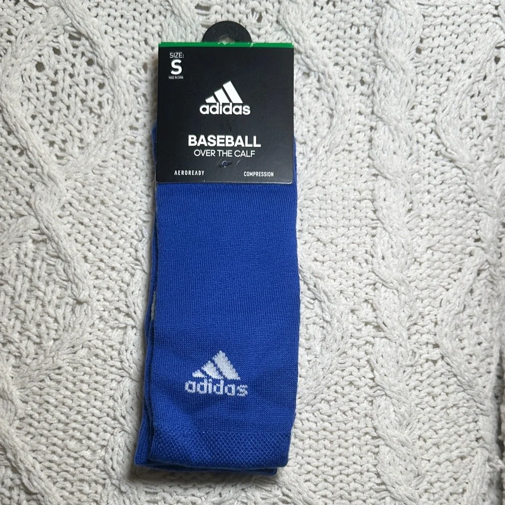 Adidas Royal Blue Over-the-Calf Baseball Compression Socks Youth 13C-4Y Small